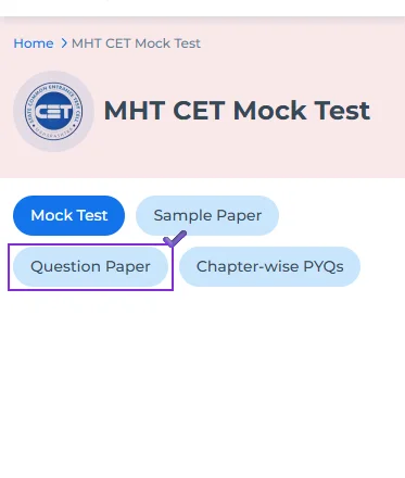 online question papers with answers for MHT CET 2025
