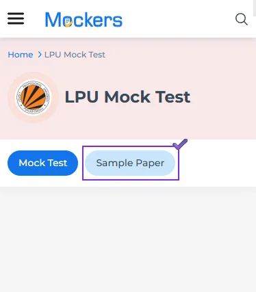 LPUNEST entrance test sample papers