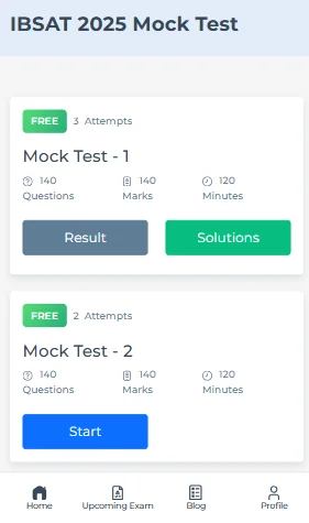 IBSAT free mock test online