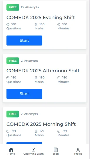 COMEDK past year papers online test
