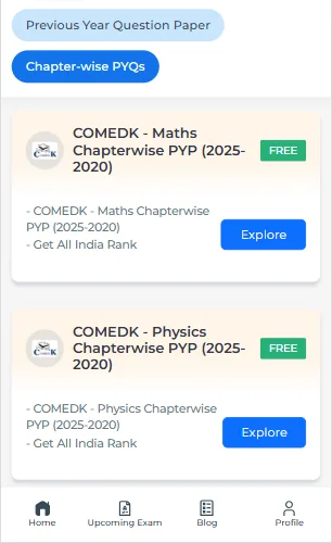 COMEDK chapter-wise practice questions