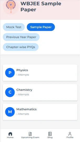 WBJEE online Physics sample papers