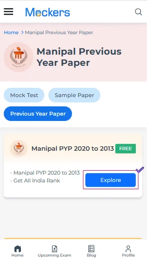 Manipal past year question paper