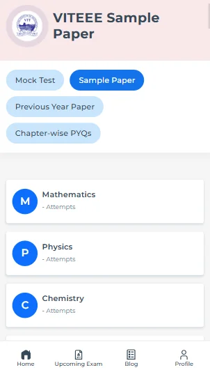 VITEEE sample papers online​ test