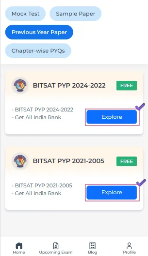 BITSAT past year question paper