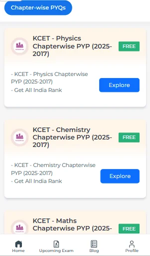 KCET chapter-wise practice questions
