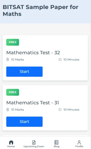 BITSAT online sample papers