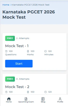 ​mock test for Karnataka PGCET