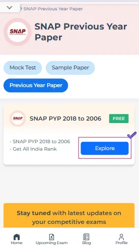 SNAP previous year papers online test