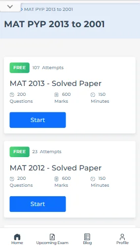 MAT previous year papers