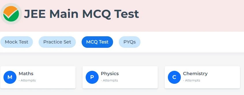 JEE Main Exam MCQ