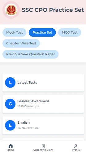 SSC CPO Practice Set Book