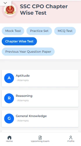 Topics for SSC CPO Exam