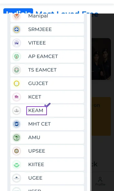 KEAM entrance exam sample papers​