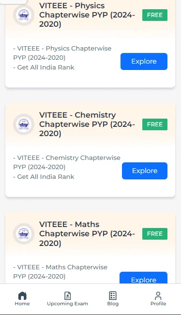 VITEEE chapter-wise online test