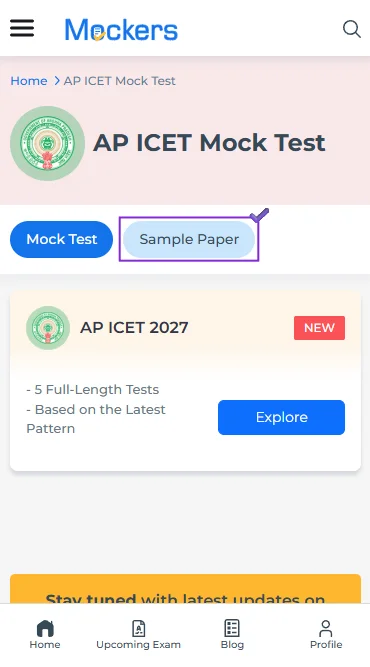 AP ICET sample papers online