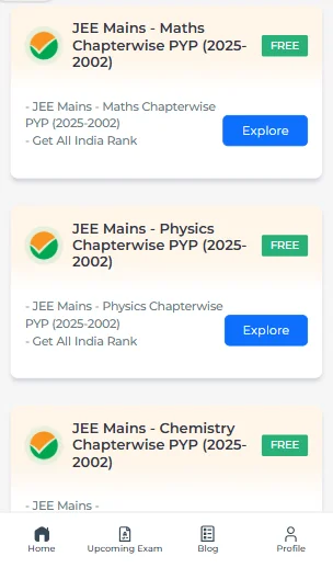 JEE Main chapter-wise online test
