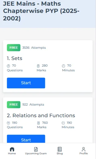 JEE Main chapter-wise online test