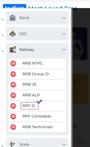 RPF SI online mock test