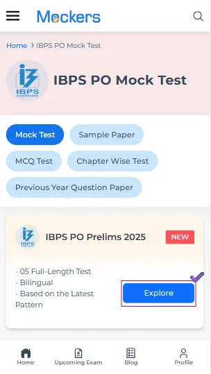IBPS PO free online mock test​