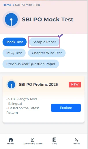 SBI PO sample question paper