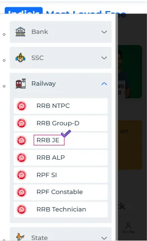 RRB JEE free mock test​