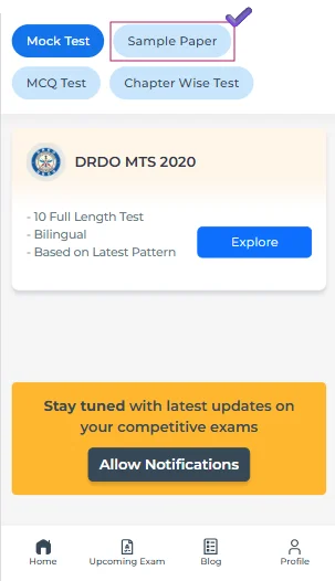 DRDO sample question papers