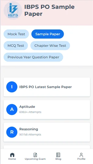 IBPS PO sample papers