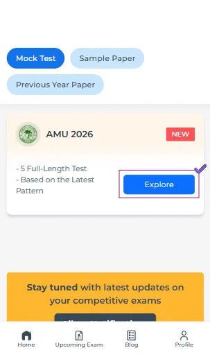 AMU online mock test​