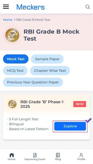 best mock test series for RBI Grade B