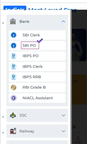 SBI PO Prelims free mock test​
