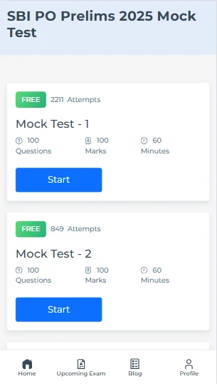 SBI PO online mock test​