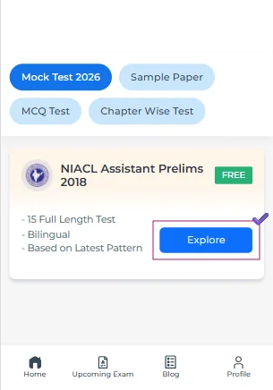 NIACL Assistant free online mock test​