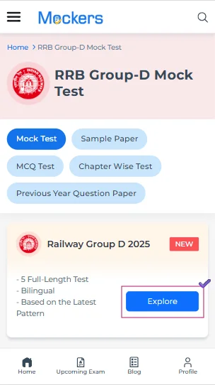free online mock test RRB Group D