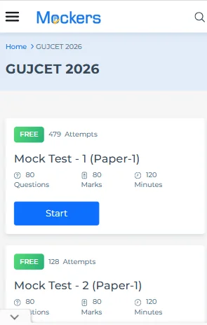 GUJCET mock test​ with answers