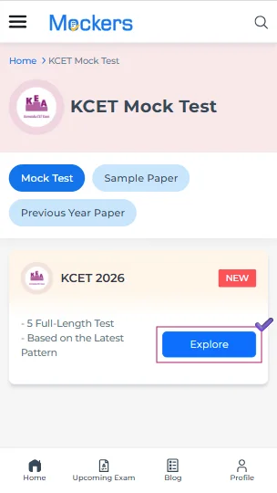 KCET mock test free online