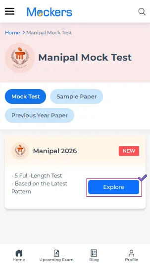 Manipal University mock test