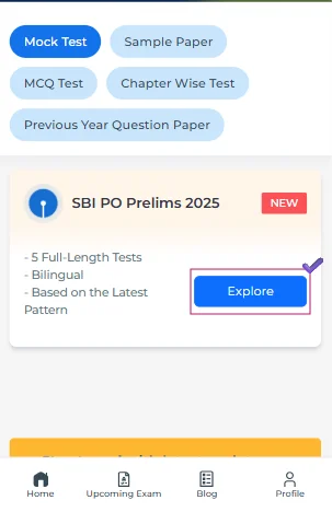 SBI PO mock test 2026​