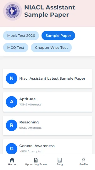 NIACL Assistant sample papers